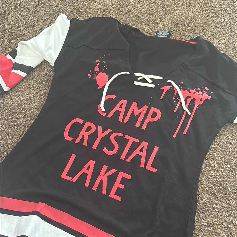 Camp Crystal Lake Kids Shirt - Black and Red